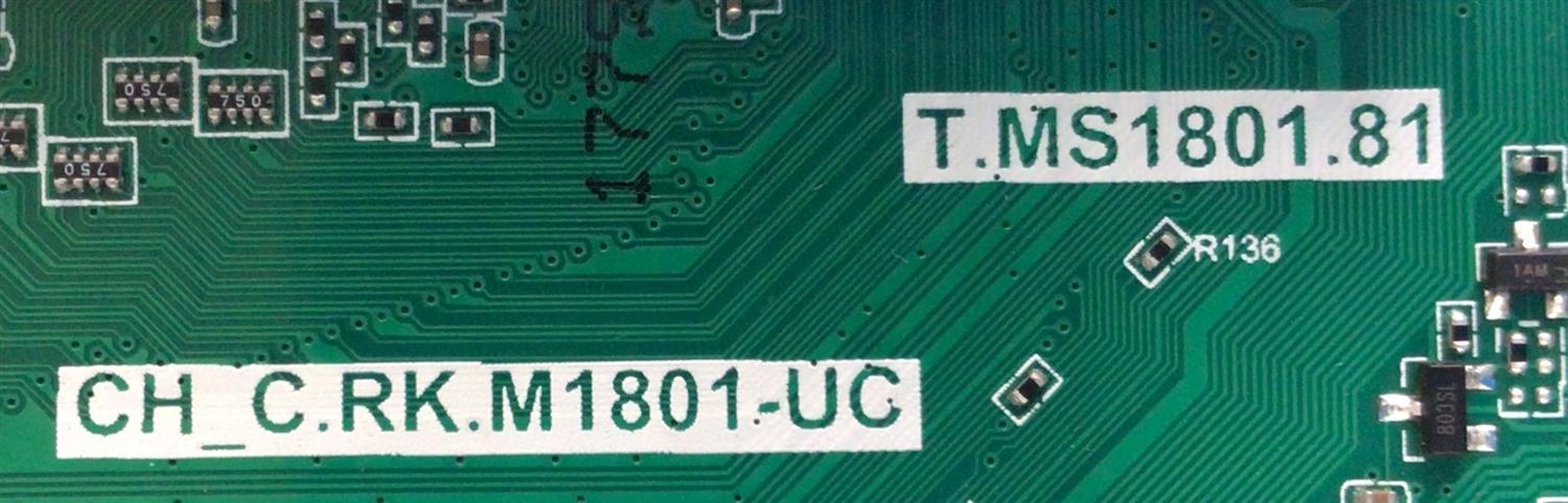 KIT DE TARJETAS PARA TV ONN / MAIN T.MS1801.81 / CH_C.RK.M1801-UC / FUENTE CH1160D-1MF / CH1160D-1MF 600-U D / T-CON JUC7.820.00223629 / E214887 / CQC16001140672 / PANEL C580Y19-D6 / MODELO 100018971 - Imagen 3
